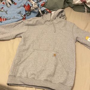 Gray and black carhartt sweatshirt